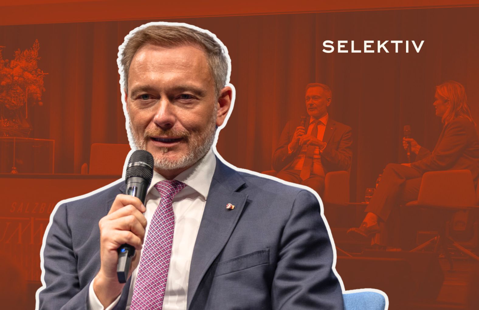Christian Lindner, ehemaliger Finanzminister Deutschlands, war auf Einladung der Industriellenvereinigung am Salzburg Summit zu Gast © IV/Matanovic/Montage: Selektiv