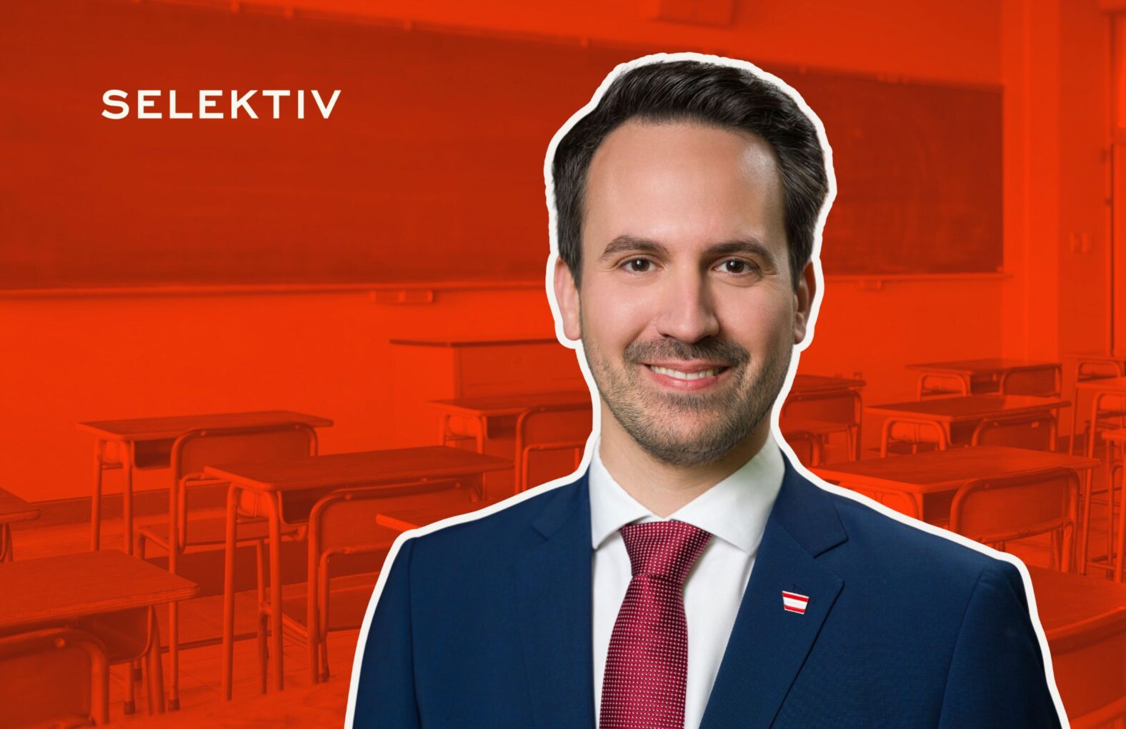 Christoph Wiederkehr ist Bundesminister für Bildung. © BMB/ Montage: Selektiv