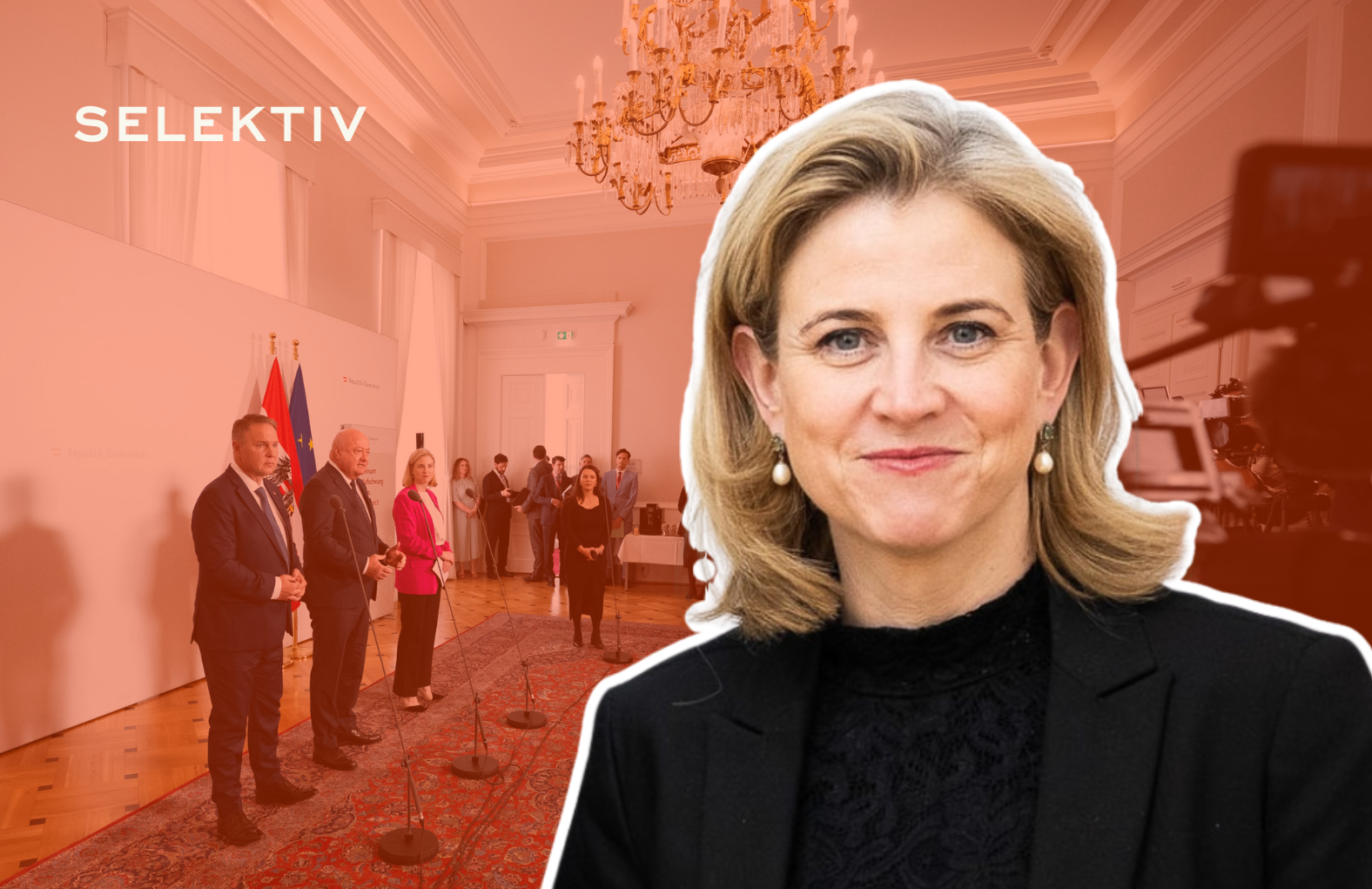 Beate Meinl-Reisinger ist seit knapp einem Jahr Außenministerin © Paul Gruber/BKA, Michael Gruber/BMEIA | Montage: Selektiv