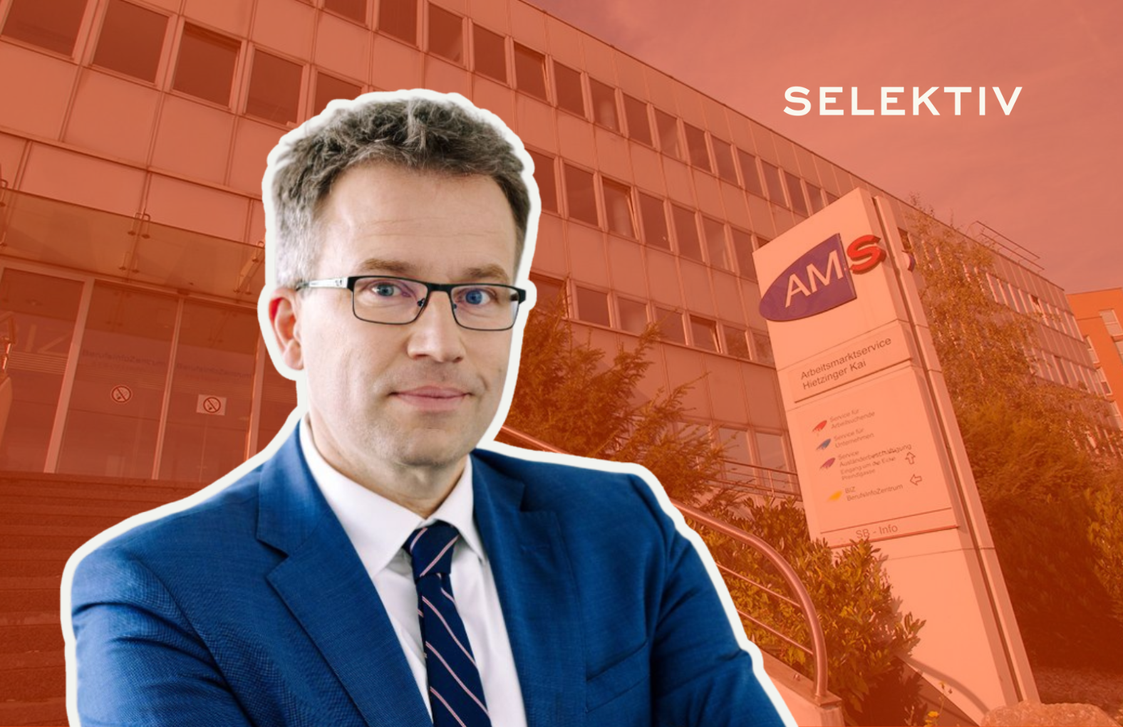Johannes Kopf ist CEO des Arbeitsmarktservice Österreich (AMS) © AMS Österreich / Tanja Hofer / Montage: Selektiv